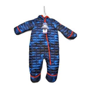 SNOZU NWT Baby's One-piece Fleece Lined Snowsuit SZ 24M Blue, Red
